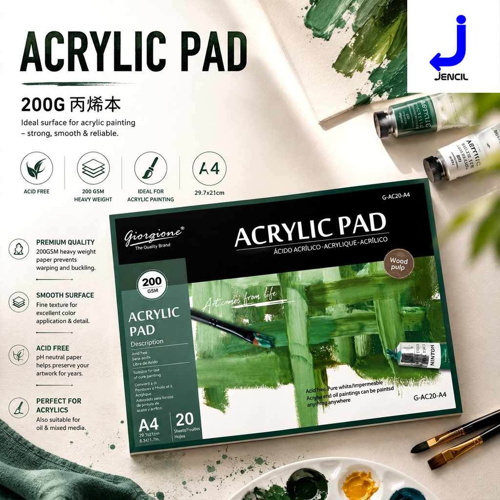 Acrylic Pad A4 (200gsm) - Giorgione - Image 2