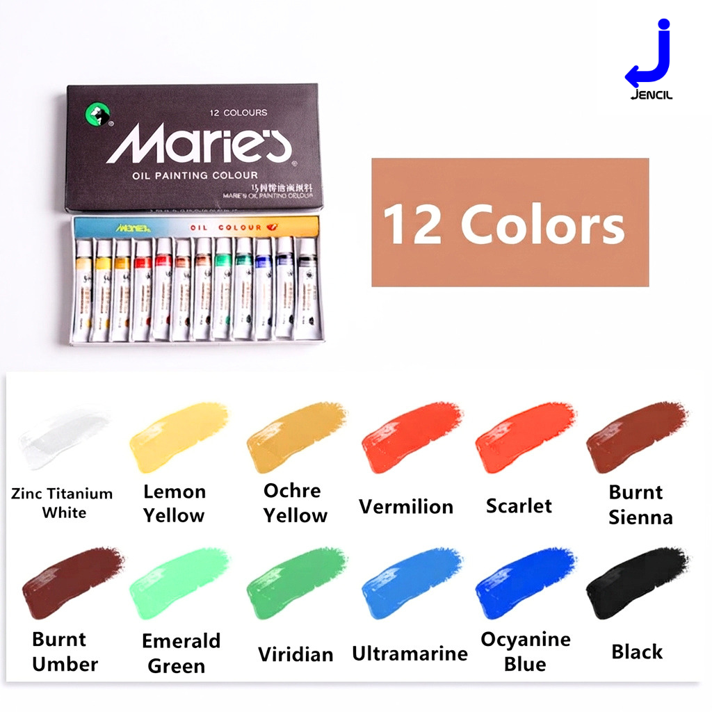 Oil Painting Colours 12ml* 12 Set – Marie’s - Image 3