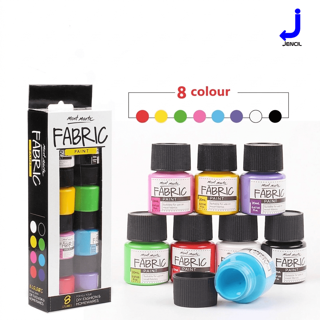 Fabric Paint 8 colour set - Mont Marte - Image 2